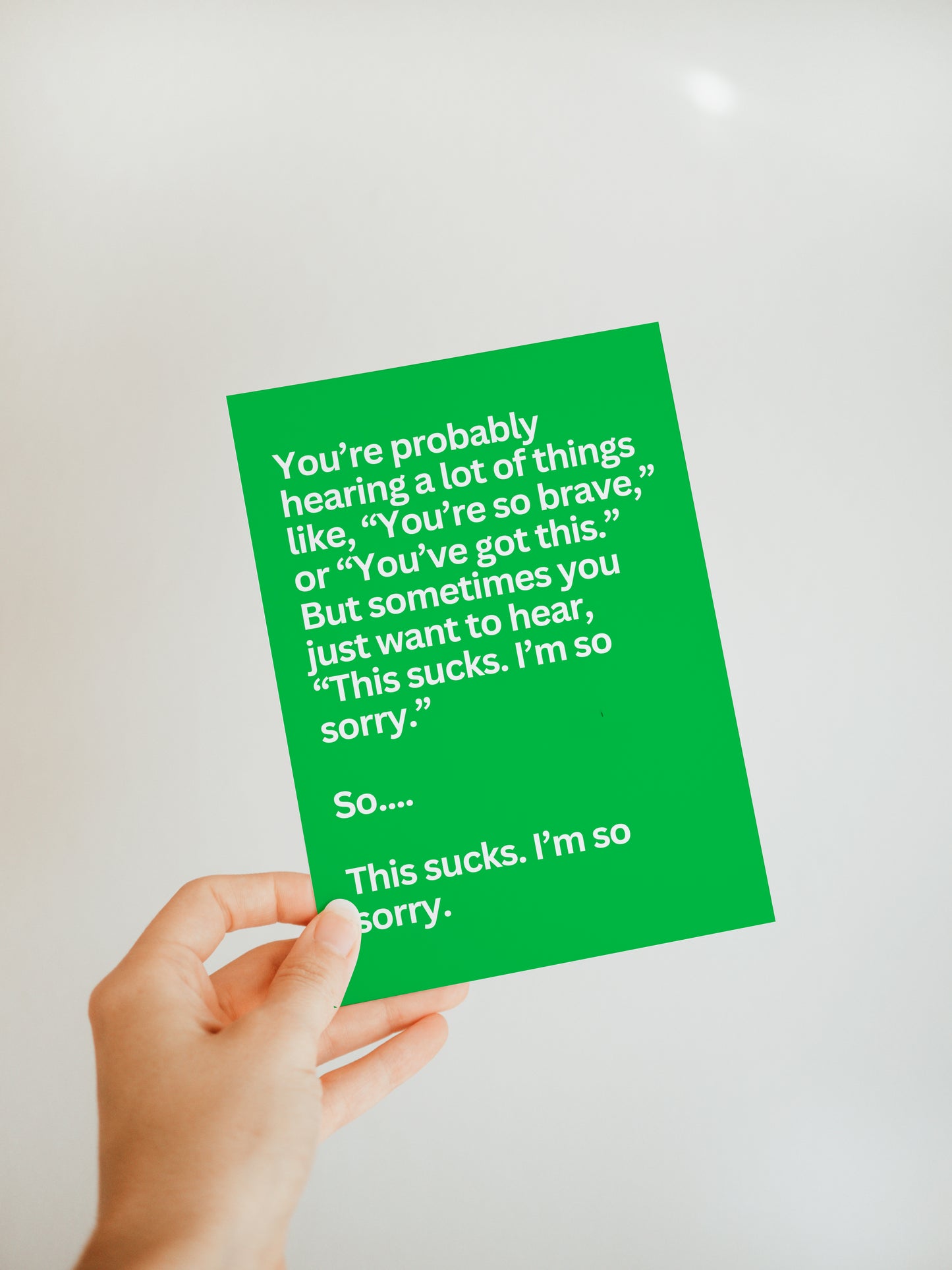 'This sucks' Greeting Card