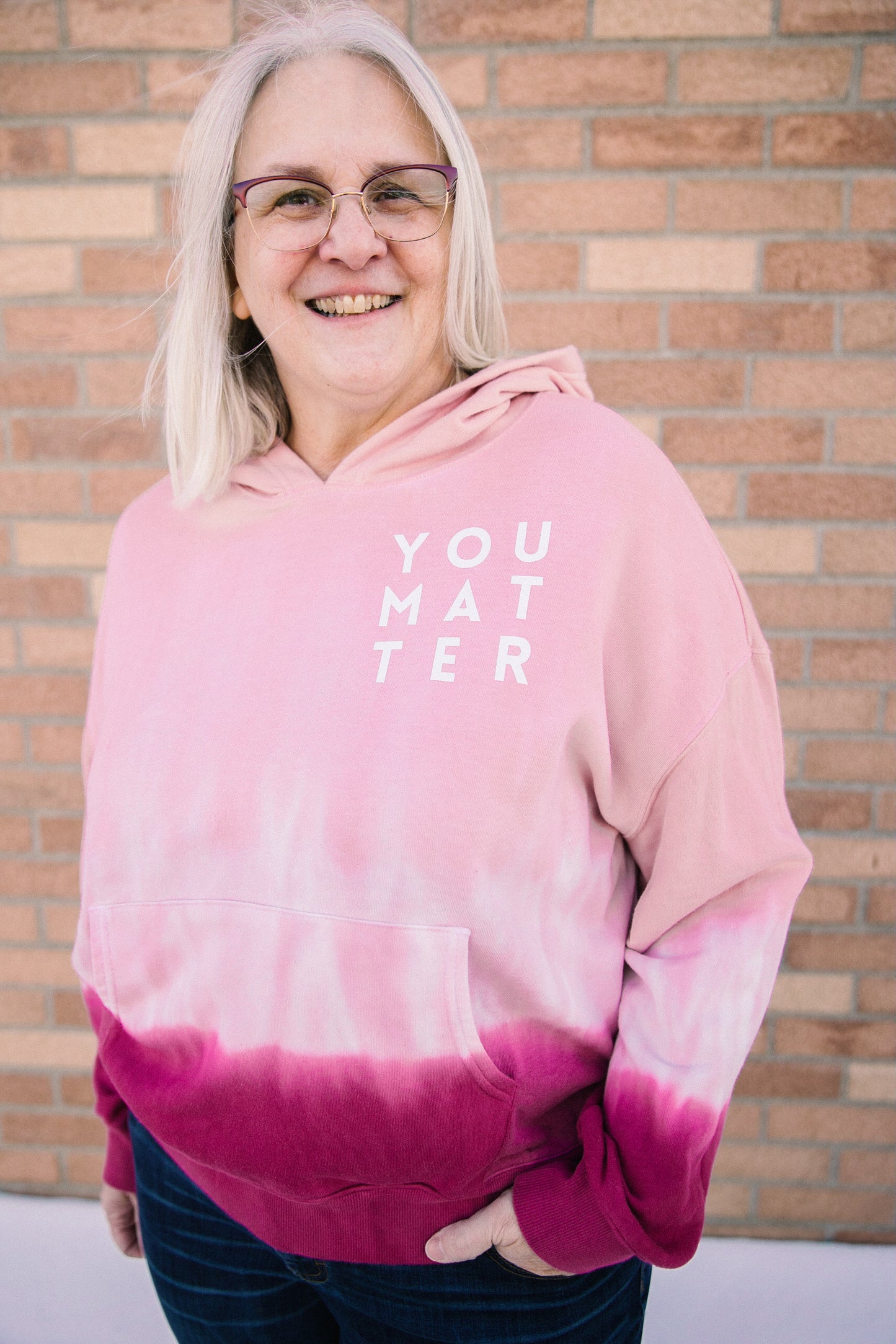 Pink 'YOU MATTER' Tie-Dye Sweatshirt