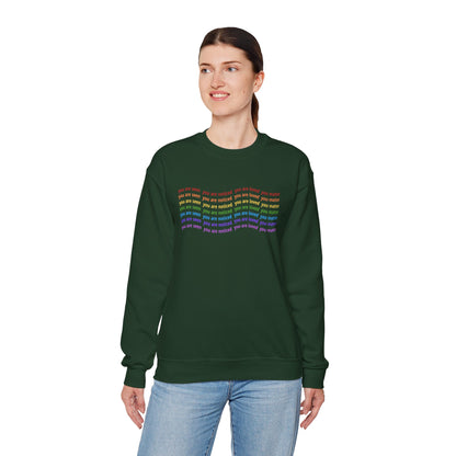 You Are Seen You Are Loved You Matter Crewneck | Affirmation Sweatshirt for Positivity, Self-Worth & Mental Health Awareness