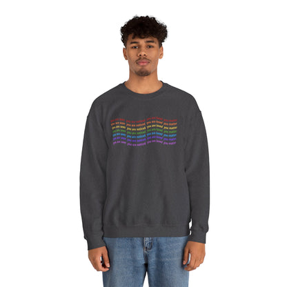 You Are Seen You Are Loved You Matter Crewneck | Affirmation Sweatshirt for Positivity, Self-Worth & Mental Health Awareness
