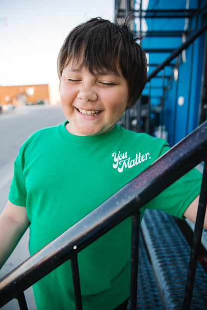 Green 'You Matter.' tee (youth)