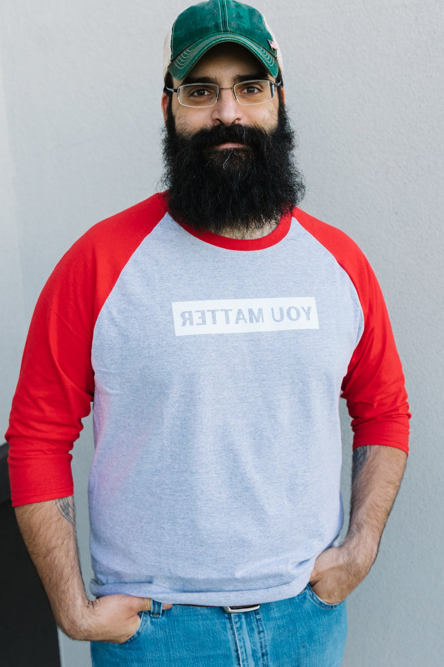 Mirrored 'YOU MATTER' baseball tee