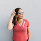 Tri-blend Red 'You Matter.' v-neck tee