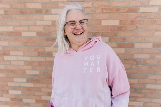 Pink 'YOU MATTER' Tie-Dye Sweatshirt