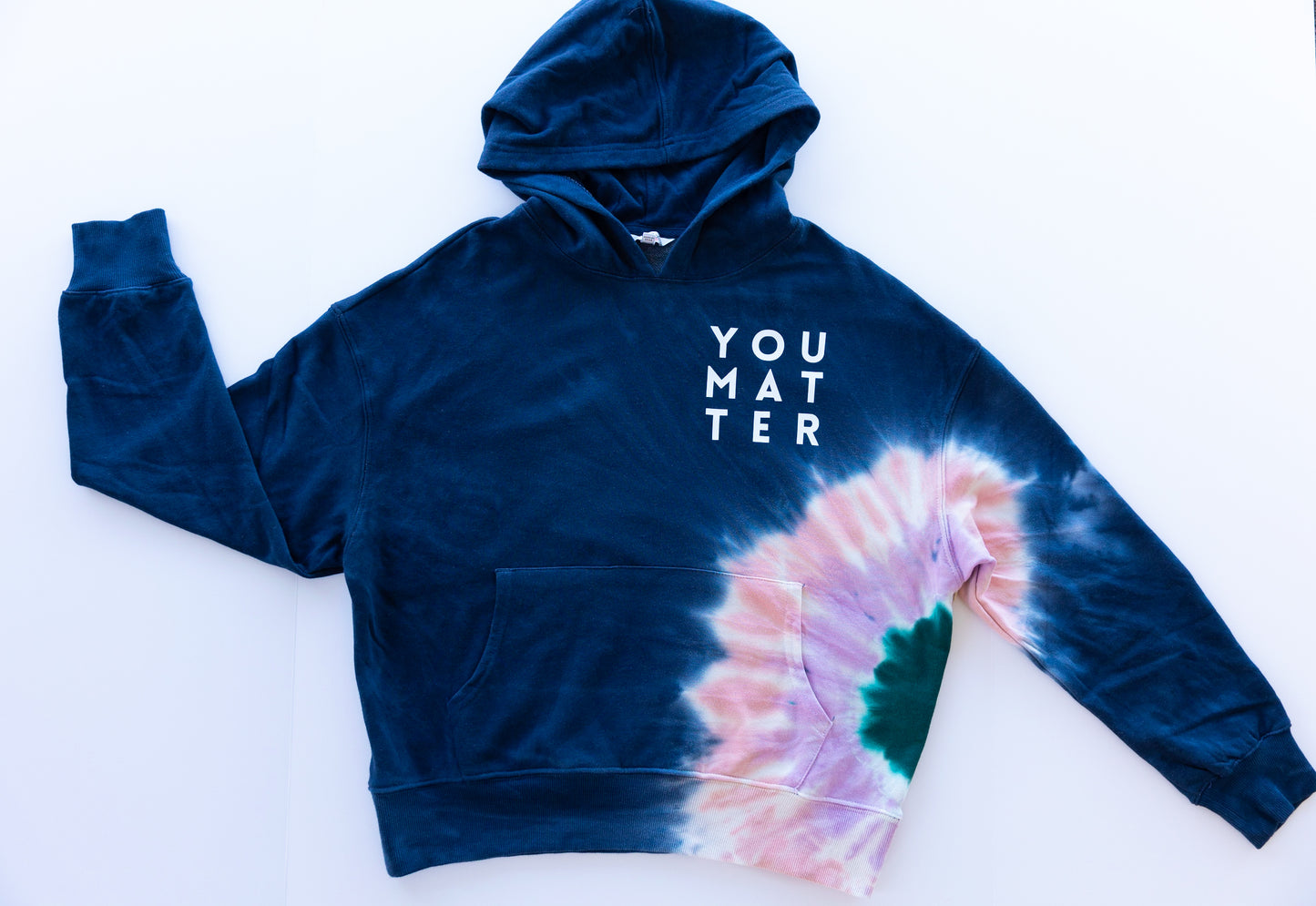 Navy 'YOU MATTER' Tie-Dye Sweatshirt