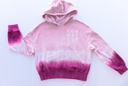 Pink 'YOU MATTER' Tie-Dye Sweatshirt