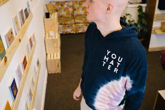 Navy 'YOU MATTER' Tie-Dye Sweatshirt