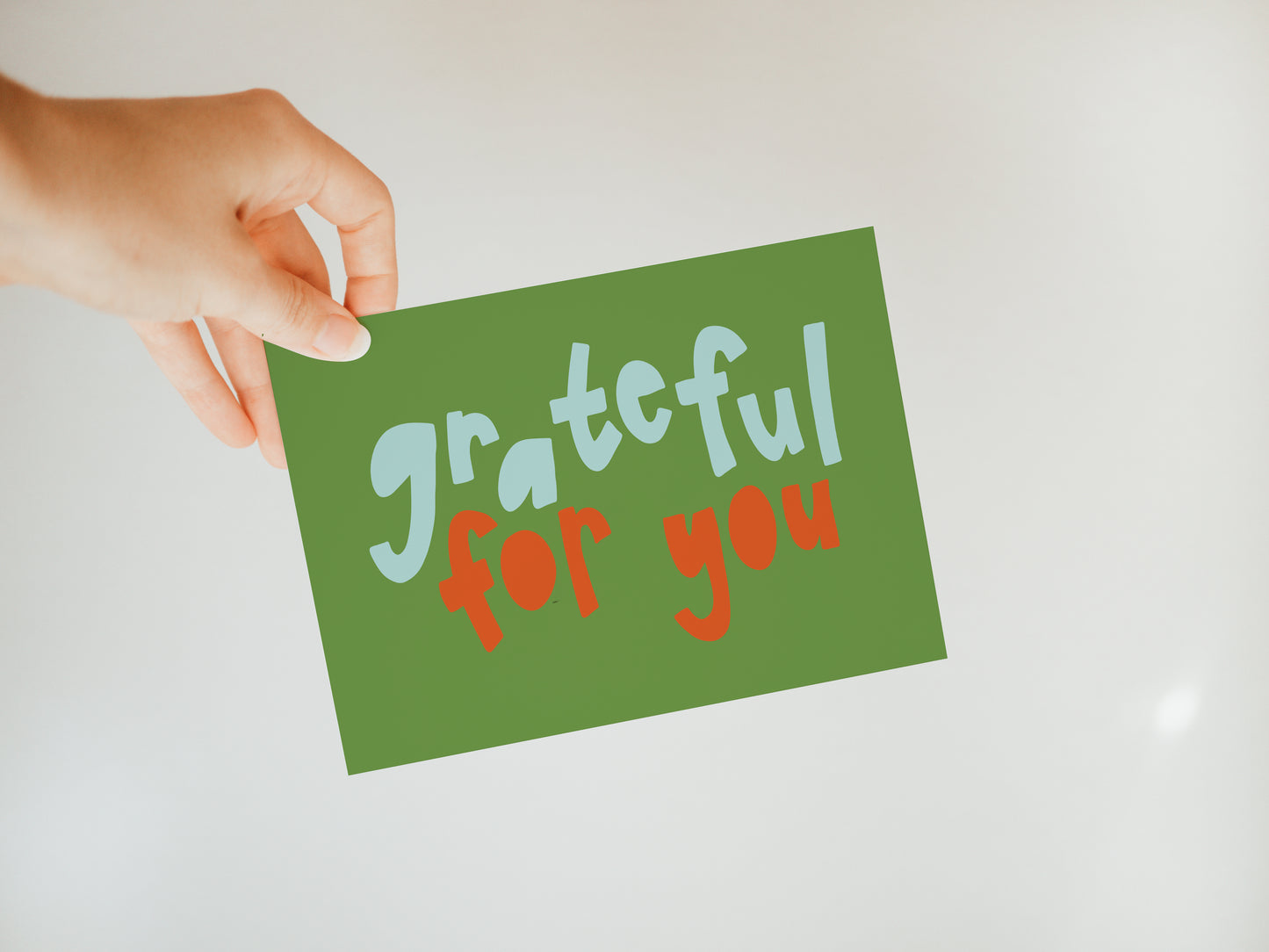 'Grateful for you' Greeting Card